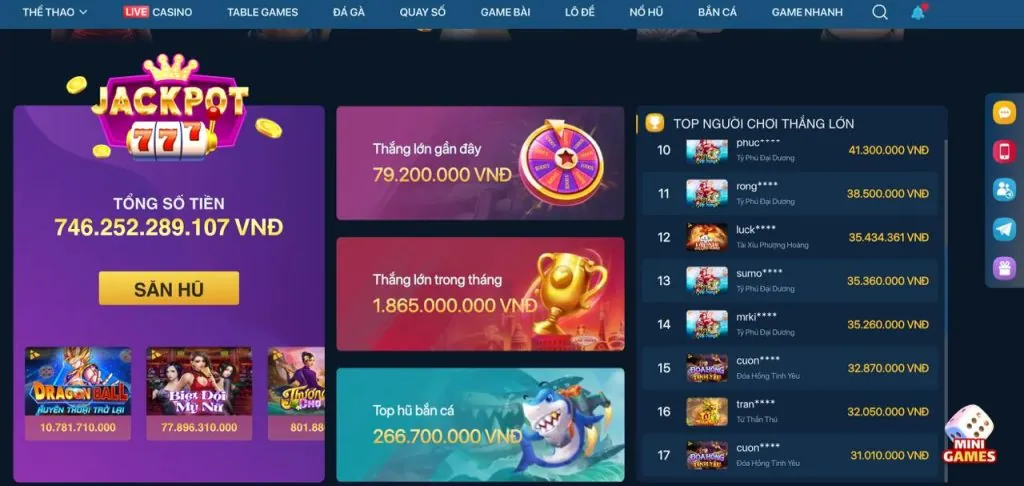 Giao diện trò chơi Slot 98wim đang quay